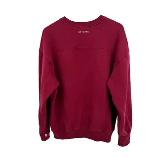 Photo of OFFLINE By Aerie Cloud Fleece Oversized Crewneck Sweatshirt Red XS
