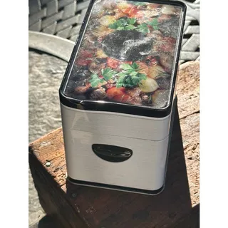Photo of Crock Pot Recipe Card Collection Tin Slow Cooker Recipes Vintage Style