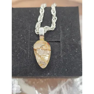 Photo of Tear Drop citrine pendant necklace 16in