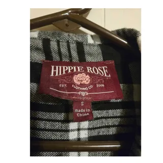 Photo of Hippie Rose Plaid Flannel Shirt S
