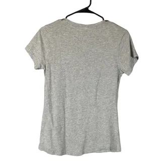 Photo of Puma Gray Multicolor Logo Front Short Sleeve Cotton Casual T-Shirt Women Sz S