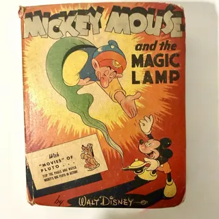 Photo of Mickey Mouse and the Magic Lamp #1429 Vintage Disney BLB Big Little Book