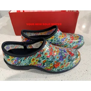 Photo of Duluth Trading Women’s Garden Clogs Size 10M Floral Waterproof NEW W/Box