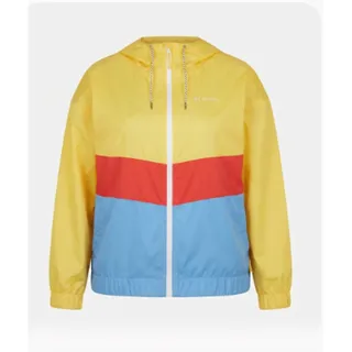 Photo of NWT Columbia Women's Plus Size Sandy Sail Windbreaker Jacket - Size 2X - Orange/Multi