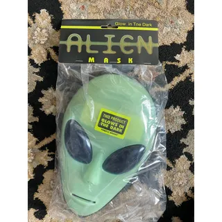 Photo of ADULT ALIEN GLOW IN DARK MASK COSTUME HALLOWEEN ACCESSORY 10431