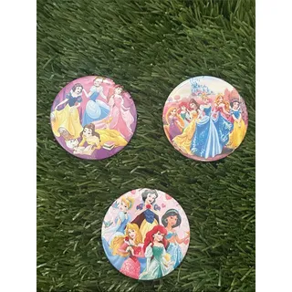 Photo of 3 Disney princess pin back buttons