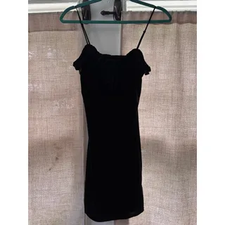 Photo of Urban Outfitters Black Velvet Mini Dress – Size XS