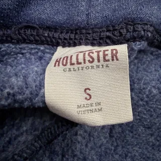 Photo of Y2K Hollister Baggy Wide Leg Sweatpants Navy Embroidered S