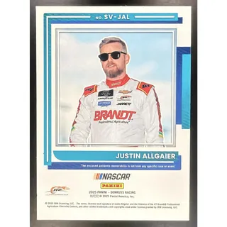 Photo of 2025 Panini Donruss NASCAR Justin Allgaier #6 Souvenir Swatches