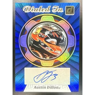 Photo of 2024 Panini Donruss Austin Dillon #DIA-AD Dialed In Auto Blue /25