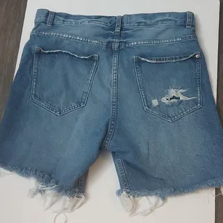 Photo of H&M x Coachella Buttonfly Distressed Denim Shorts 32 Regular Casual Festival Men
