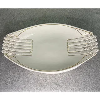 Photo of Antique Austria Art Nouveau Porcelain Asparagus Serving Dish Platter