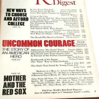 Photo of Reader's Digest May 1984 Vintage Magazine - Mother and the Red Sox Issue