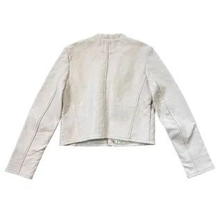 Photo of Maje Blush Pink Leather Moto Jacket