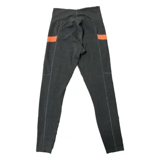 Photo of NWT Lezat Eco-Active High Waist Active Wear Charcoal Gray Orange Leggings-Medium