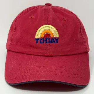 Photo of NBC Today Show Rainbow Logo Dad Hat Red Strapback Baseball Cap Adult Adjustable