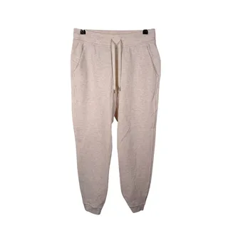 Photo of Lululemon Womens Ribbed High Rise Jogger Pants Size 6 White Opal Lounge Comfort