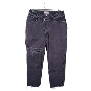 Photo of Abercrombie & Fitch Curve Love Dad High Rise Crossover Jeans Size 30 (10L) Black