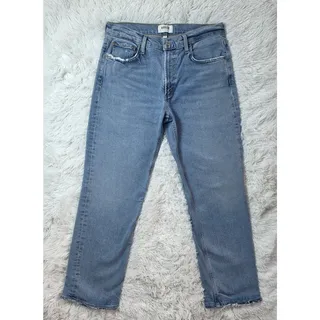 Photo of AGOLDE Kye High Rise Straight Leg Jeans Distressed 28 / 6