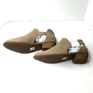 Photo of Lane Bryant Taupe Perforated Block Heel Shooties 12W Wide Ankle Booties New