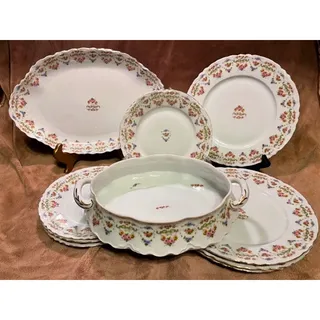Photo of Vintage 10pc Austrian LS & S Carlsbad China Collection