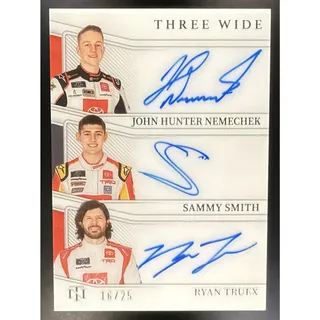 Photo of 2023 Panini National Treasures Nemechek Smith Truex Three Wide Auto /25