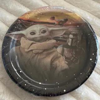 Photo of Star Wars Mandalorian Birthday Party Plates 8 Ct Grogu New
