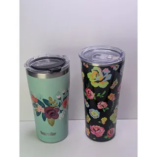 Photo of Tervis & Swig Life Floral Stainless Steel Travel Tumblers Lot of 2 With Lids