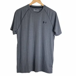 Photo of Under Armour Heatgear loose fit gray short sleeve tee shirt size small NEW 