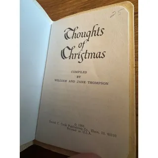 Photo of  vintage miniature devotional. book Thoughts of Christmas MCM pocket-sized