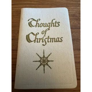 Photo of  vintage miniature devotional. book Thoughts of Christmas MCM pocket-sized