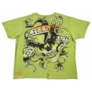 Photo of Vintage Ed Hardy Shirt Mens 4XL Love Kills Slowly Skull Y2K USA Made Distressed