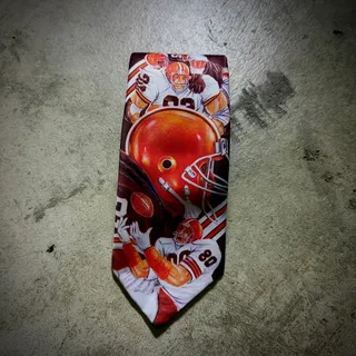 Photo of 90s NFL Cleveland Browns Necktie Ralph Marlin Players Collage OS