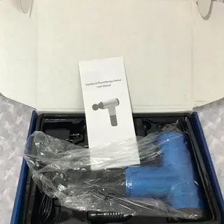 Photo of ELECTRIC HAND HELD DEEP TISSUE MASSAGE GUN WITH ATTACHMENTS NIB GB-820 BLUE 