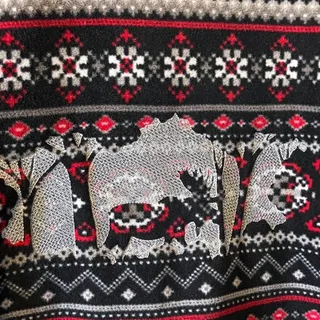 Photo of Karen Scott Fuzzy/Fluffy Sweater Vest Custom Embroidered Moose Women's XL