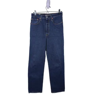 Photo of Levi's Premium Womens Ribcage Straight Ankle Jeans Size 27 Dark Wash Denim Fall