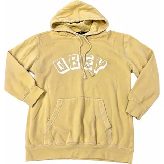 Photo of OBEY Men’s Size M Yellow Pullover Hoodie Sweatshirt