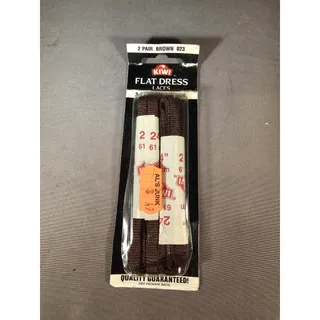 Photo of NOS/Vintage Kiwi Brown 023 2-Pair Flat Dress 24" Laces - 3-4 Eyelets per Side