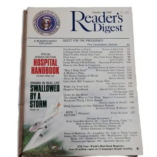 Photo of Reader's Digest October 1988 Magazine - Candidates Debate Election Issue