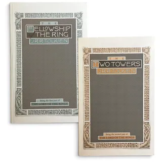 Photo of JRR Tolkien Lord Rings 1993 2nd Edition Fellowship Two Towers Paperback Book Lot