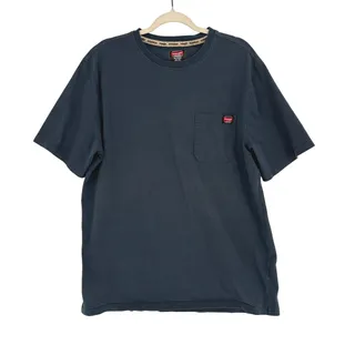 Photo of Wrangler Mens Tall XLT Workwear Pocket T-Shirt Navy Blue WKW55281 Cotton