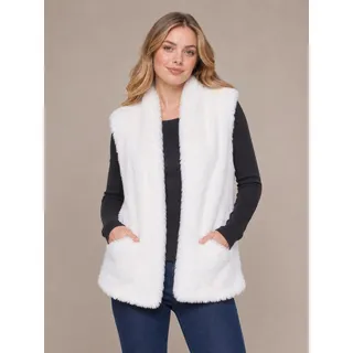 Photo of Charlie B Faux Fur Vest Ecru L