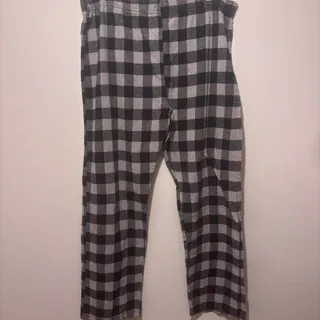 Photo of Black and white checkered pants