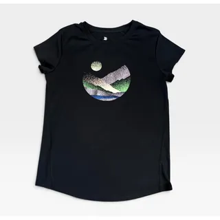 Photo of All in Motion Black Short Sleeve Mountain Scenic Graphic T-Shirt Girls Size L