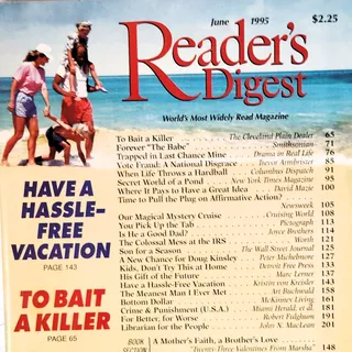 Photo of Reader's Digest Magazine June 1995 - Babe Ruth, Have a Hassle-Free Vacation