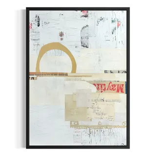 Photo of Original Mixed Media Modern Art Collage Painting 18x24 "Good Investment" Signed