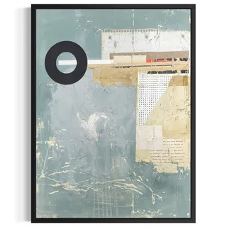 Photo of Original Mixed Media Modern Art Collage Painting 18x24 "Dysgenesis" Signed