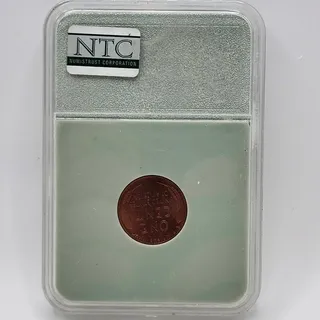 Photo of 1958 Lincoln Wheat Cent Penny NTC MS68 RD Numistrust Corporation Certified 1C