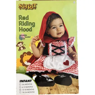 Photo of Spirit Halloween Red Riding Hood Costume Infant Dress Hooded Capelet