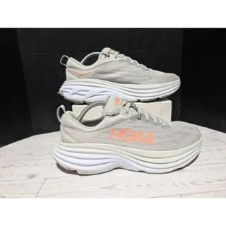 Photo of Hoka One One Bondi 8 Harbor Mist/Lunar Rock Mesh Lace Up Shoes Women 11 B